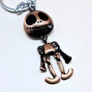 해골 인형 가방 키링 우정 커플 키홀더 브론즈