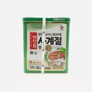 해찬들 사계절 쌈장 골드 말통 14kg