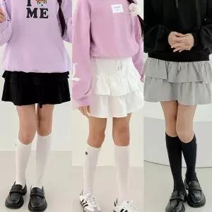 [보리보리/모데쯔]주니어 봄 스판 캉캉 셔링 스커트 10대 행사 등교초등여아