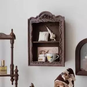 컨트리 3단 벽선반 주방 벽걸이 빈티지 원목 거실