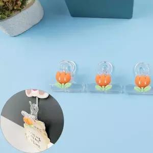 ZF 모양 집게 사진 1P 사무용 소형 서류 플라스틱 튤립