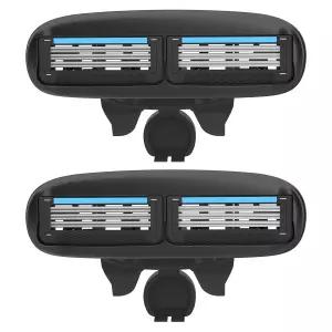 메타블레이드 백 헤어 및 바디 면도기용 교체용 블레이드 헤드 남성용 리필 2 카운트