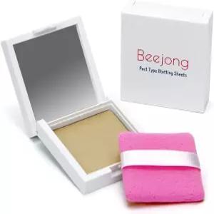 얼굴용 비종 오일 흡수 시트 ？ 50pcs 블로팅 광택 방지 용지 미러 2.44 x 2.48 (콤팩트 케이스 + 시트)