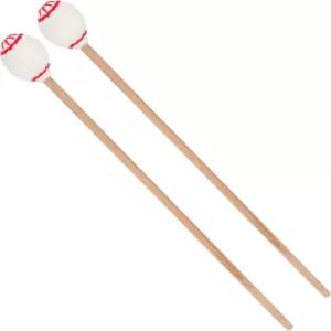 무페이 1쌍 마림바 망치 메이플 핸들이 달린 울 원사 헤드 실로폰 타악기 연주용 악기