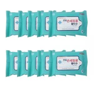 손소독티슈 안심 손세정용 물티슈 100개(한박스) 20매