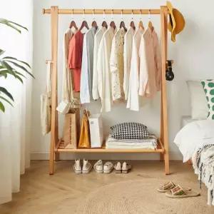 원목미니행거 사무실 원룸 이동 셔츠 원목 미니행거