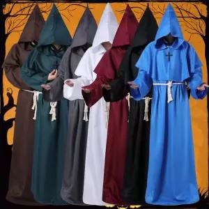 코스프레의상대여 교복몰 중세시대 수도사 마법사 종교 후드망토 6컬러
