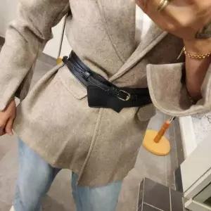 2in1 분리형 사선 가죽 벨트 코트 정장 띠 반바지 청바지 밸트 여성