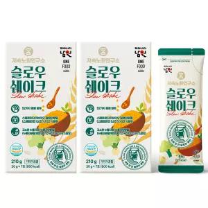 슬로우쉐이크 선식 미숫가루 귀리 파로 렌틸콩 7포 x 2박스