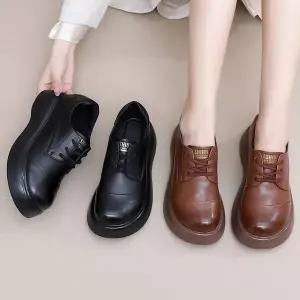 플랫 로퍼 통굽 키높이 폼 사계절 스트랩 단화 구두 슈즈 여자 가을 admr3