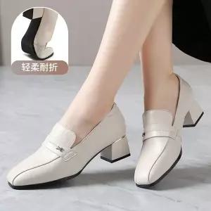 여친 빈티지 구두 단화 슈즈 가죽 통굽 플랫 중굽 작은 봄가을 4계절 admr3