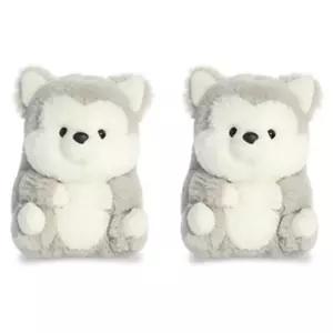 오로라 롤리펫 아기 애착 인형 생일 선물 허스키 X2개 BNA