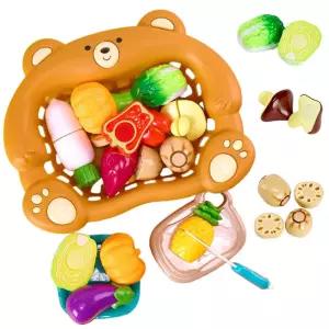 유아교구 인지 언어발달 야채자르기 소근육 장난감 야채모형 시장놀이