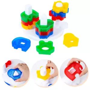 아기교구 소근육발달 동물 블럭 링쌓기 장난감 쌓기게임 엄마표놀이