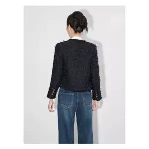 여사친 봄 세련된 코트 마들렌 시리즈 중빈티지 스몰카라 트위드 숏 남유 MODU1