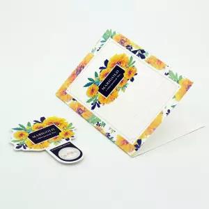 메리골드 플라워 꽃씨앗카드 스틱 편지 엽서 씨앗선물 강의후활동 가정용 노인