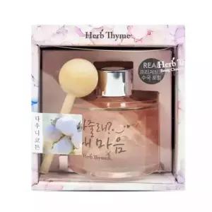 허브타임 플라워 차량용 디퓨저 방향제 다우니 코튼 120ml