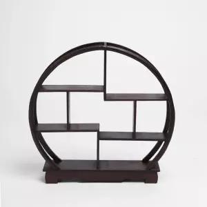 장식장 미니선반 미니장식장 찻잔 원형 장식장원목 다관