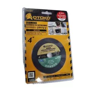 OTOKO 다이아몬드 강화타일날 4인치 427204 그라인더 연삭 절삭 공구 소모품 핸드 연마석 절단석 철물 절단