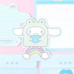 산리오 시나모롤 코스튬 모양 편지지-10EA봉투 아동 어린이 캐릭터 초등학생 엽서 카드