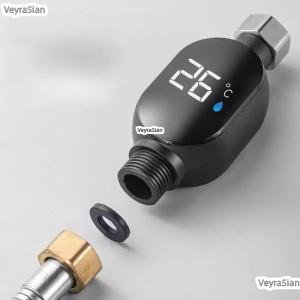 1+1 스마트 샤워led온도계 디스플레이 데이지않는 방수 샤워기 온도표시
