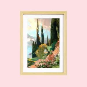 사각 감사장 (베이지) 틀 심플 원목 A4