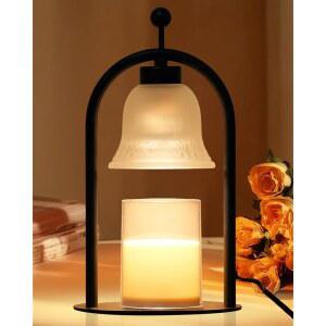 타이머 디밍 가능한 WENHHUA 캔들 워머 램프, 침실용 빈티지 블랙 홈 데코, 여성 엄마를 위한 집들이 생일 선물, 2개의 전구가 달린 병 캔들을 왁스 멜터