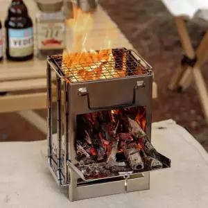 1-2인용 바베큐 불멍화로대 접이식 그릴 장작화로대 화로대 미니