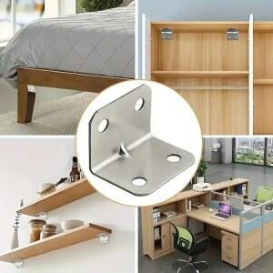 50 10PCS 앵글 아이언 보드 테이블 브래킷 커넥터 고정 의자 90도 옷장 플레이트 캐비닛