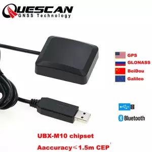 QUESCAN UBX M10 USB GPS 블루투스 GNSS 수신기 갈릴레오 베이더우 안테나 모듈 (안드로이드 윈도우 리눅스