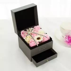 비누꽃 보석함 악세서리 수납 선물 상자 조화 플라다발 렌타이데이 화이트데이 졸업식 어버이날 장미꽂다