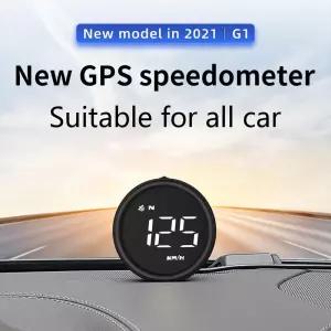 HUD G1 GPS 속도계 게이지 디지털 LCD 온보드 컴퓨터 자동차 헤드업 디스플레이 모든 차량용 나침반 경사계