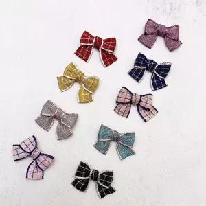 미니 체크 리본 선물 포장 공예 장식 패브릭 20P끈 재료 꽃리본