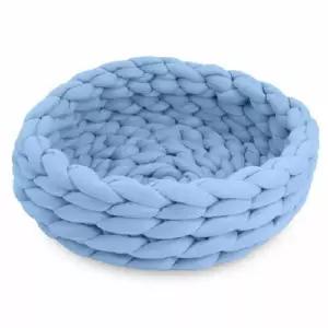 냥이 쥬쥬베 헨드매이드 바구니 블루 강아지이동가방 강아지캔넬