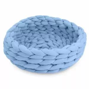 냥이 쥬쥬베 헨드매이드 바구니 블루 강아지이동가방 강아지캔넬