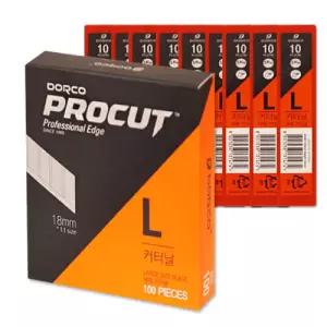 도루코 커터날 L 100x18mm 100개입공업용 용칼 공업용 칼날 커터