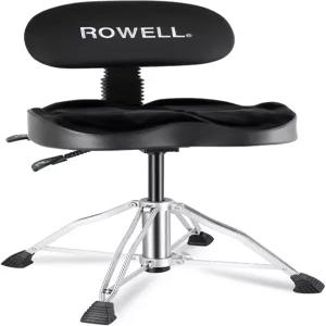 등받이 높이 조절 가능한 에어트 드러머 스툴이 있는 ROWELL 드럼 왕좌 유압 4 레그 헤비 듀티 시트 기타