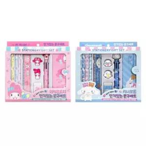 산리오 캐릭터즈 인기있는 문구세트 2개키즈 학용품 선물용 필기구 귀여운 마이멜로디 시나모롤 어린이 아