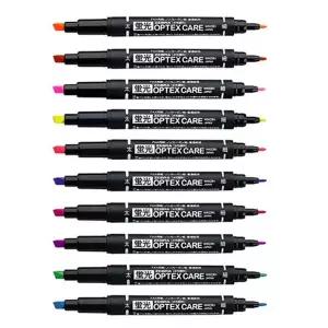 제브라 OPTEX형광펜 양방향펜 1자루 형광펜 형광보드마카 형광매직