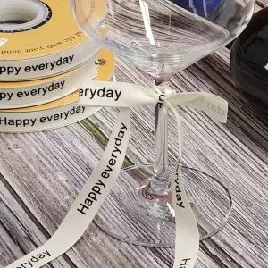 선물포장리본 코튼 해피 에브리데이 하트 러브유 저스트포 레터링 포장끈 꽃포장 재료 답례품 포장줄 띠지