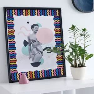 테이프테두리스티커 컬러 웨이브장식 데코 인테리어 디자인이예쁜 사용이편리한 20대여성 30대 게시판 보드