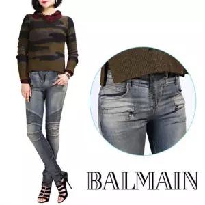 5357 158N C3011 여성 중청 진 바이커 팬츠