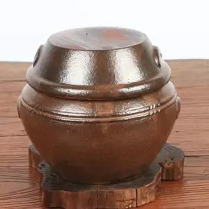 거친 전라 옹기 양념통 항아리 4호 800ml작은 고추장 미니단지 양념 작은 전통