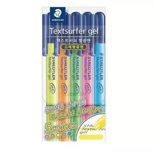 스테들러 264 고체형광펜 5색세트 형광펜 형광보드마카 형광매직