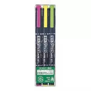 제브라 OPTEX형광펜 3색 양쪽사용 형광펜 형광보드마카 형광매직