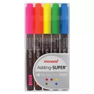 모나미 에딩형광펜 5색세트 형광펜 형광보드마카 형광매직