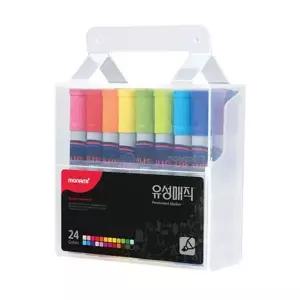 모나미 유성매직 24색 둥근촉 사각촉 사각촉유성매직