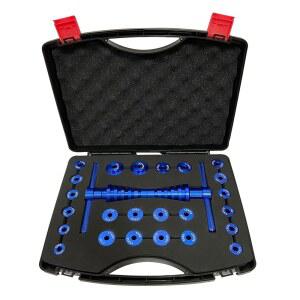 바퀴/허브 베어링 설치용 자전거 프레스 세트 소프트 테일 프레임 터닝 포인트 허브 조립 도구-25pcs