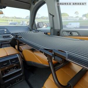 뒷좌석 간이 폴딩매트 두꺼운직물 청풍란 강한튜브 메트리스 에디션 블랙 직물 블루