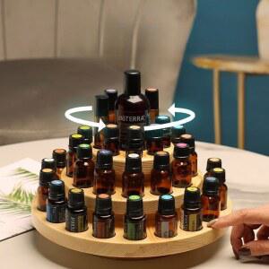 원목 진열대 360도 디스플레이 네일 정리대 오일 우드 홀더